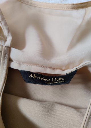 Vestido Massimo Dutti beige talla S