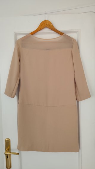 Vestido Massimo Dutti beige talla S