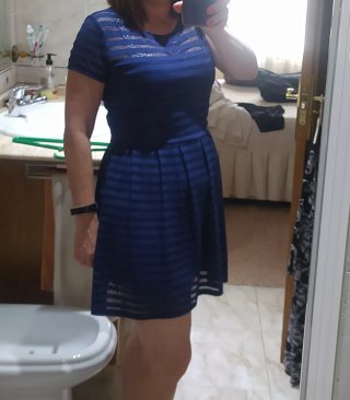 Vestido azul marino talla M