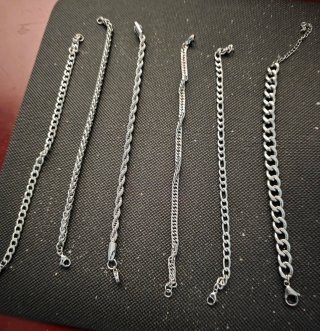 Lote 6 Pulseras Acero Inoxidable