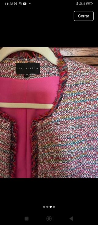 Chaqueta corta tweed multicolor S