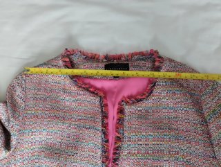 Chaqueta corta tweed multicolor S