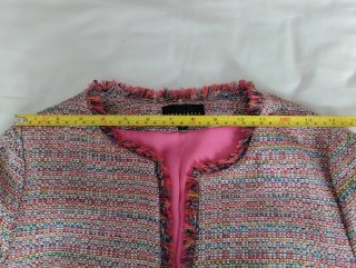 Chaqueta corta tweed multicolor S