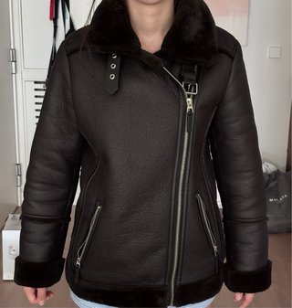 Cazadora Biker Stradivarius Negra
