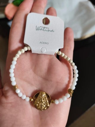Pulsera Virgen del Rocío Acero elástica