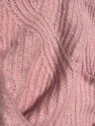 Jersey rosa cremallera cuello alto