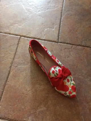 Zapatos planos mujer bordado floral
