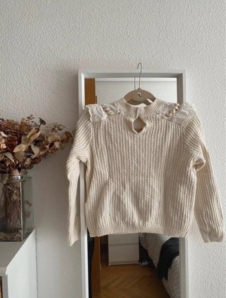 Jersey Sézane crudo talla S bordado