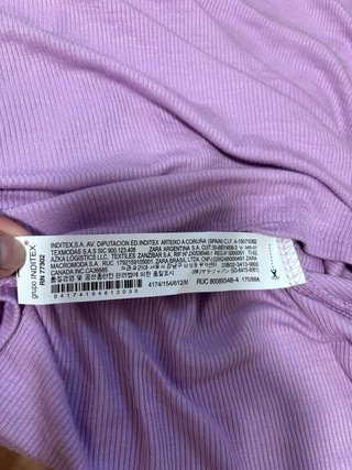 Top Zara canalé lila Talla M nuevo