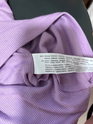 Top Zara canalé lila Talla M nuevo