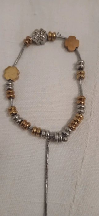Bracciale Vintage Fiori Oro Argento