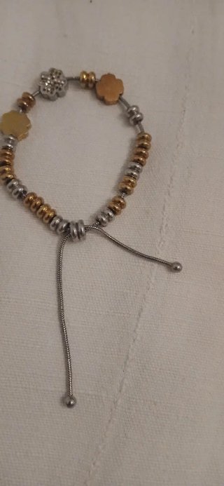Bracciale Vintage Fiori Oro Argento