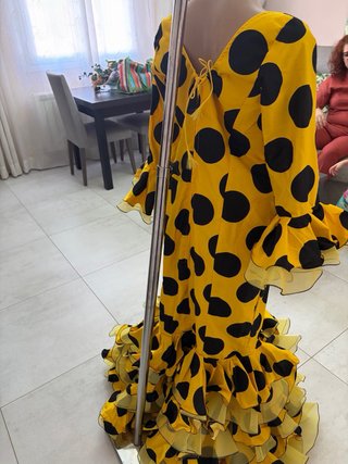 Vestido Flamenca Amarillo y Negro Nuevo