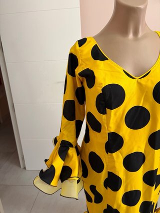 Vestido Flamenca Amarillo y Negro Nuevo