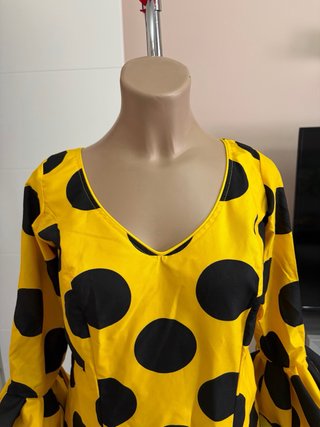 Vestido Flamenca Amarillo y Negro Nuevo