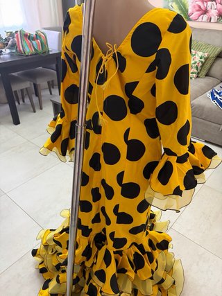 Vestido Flamenca Amarillo y Negro Nuevo