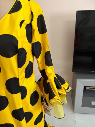Vestido Flamenca Amarillo y Negro Nuevo