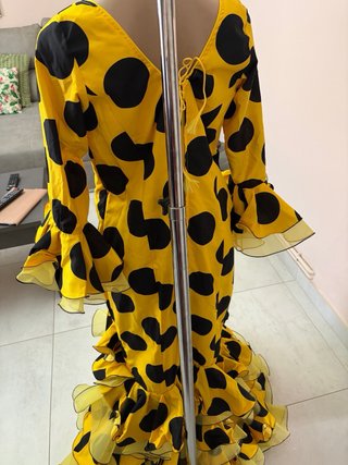 Vestido Flamenca Amarillo y Negro Nuevo