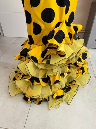 Vestido Flamenca Amarillo y Negro Nuevo
