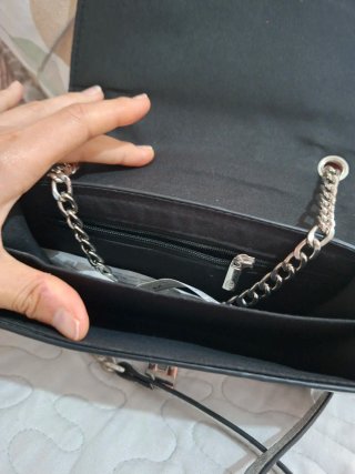 Bolso fiesta Stradivarius plateado