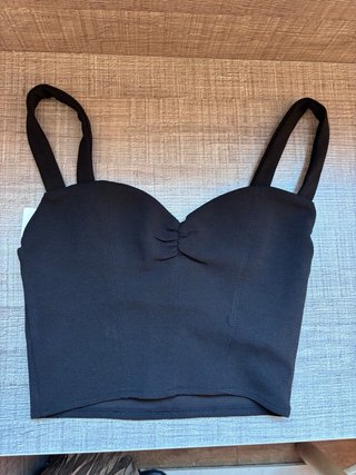 Top corto Zara negro Talla S nuevo con etiqueta