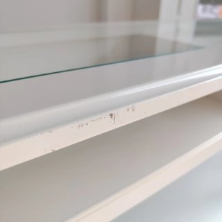 Consola Liatorp Ikea Blanca y Cristal