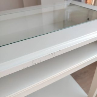 Consola Liatorp Ikea Blanca y Cristal