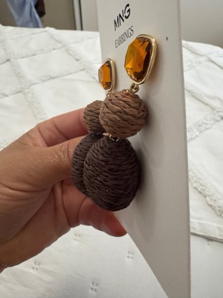 Pendientes MNG Marrones y Dorados