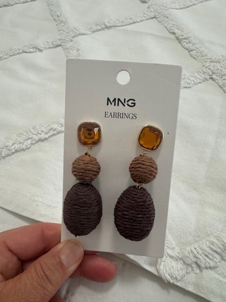 Pendientes MNG Marrones y Dorados