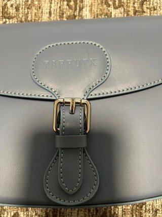 Bolso azul de piel farrutx