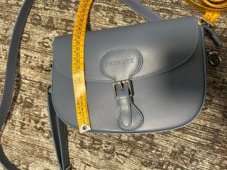 Bolso azul de piel farrutx