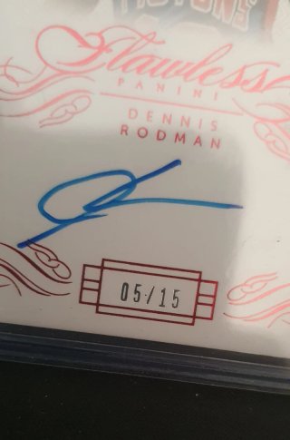 Cromo Dennis Rodman Panini Flawless Auto 5/15