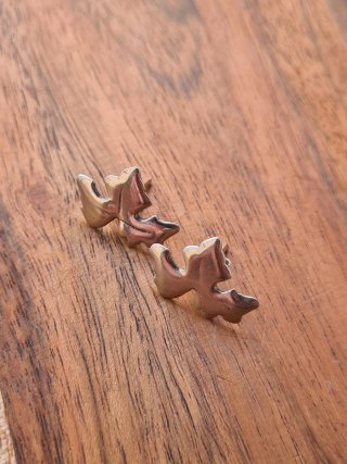 Pendientes hoja plata de ley