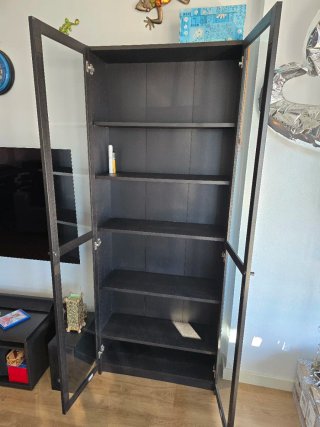 Librería Billy Oxberg Ikea Negra