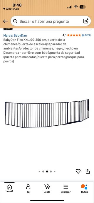 Barrera de seguridad BabyDan Flex XXL