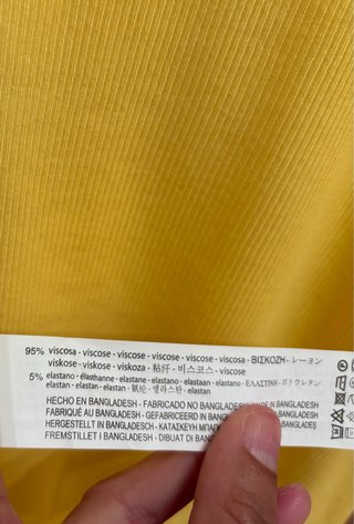 Top Zara canalé amarillo talla S nuevo