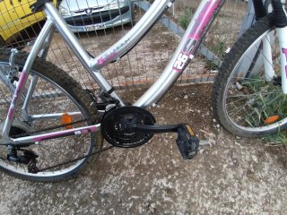 Bicicleta 26 Plata con Cesta