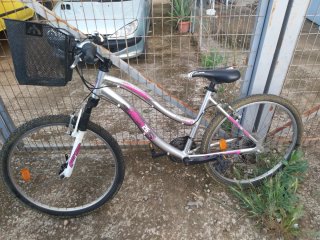 Bicicleta 26 Plata con Cesta