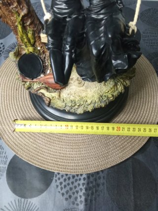Figura cerámica pareja columpio grande 45cm