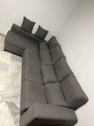 Sofá rinconera gris 2,75 x 1,50