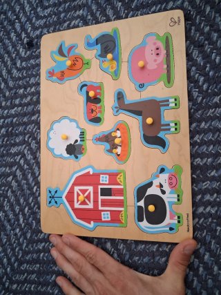2x Puzzles de Granja Hape