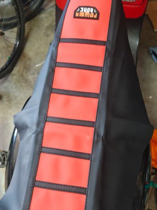 Funda Asiento Moto Power Zone Naranja/Negro