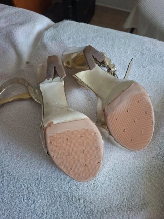 Sandali Versace Oro Tacco Alto Piattaforma