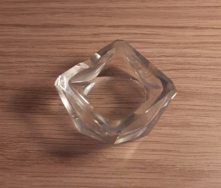 Cenicero Vintage Cristal Diseño Mid-Century Modern