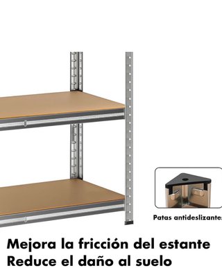 Scaffale Metallico 4 Ripiani 140x70x30