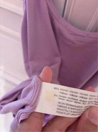 Top Zara canalé lila Talla S nuevo