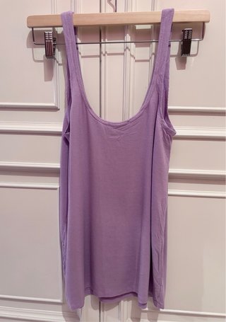Top Zara canalé lila Talla S nuevo