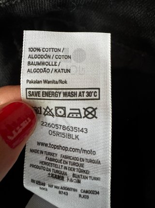 Falda vaquera Topshop negra