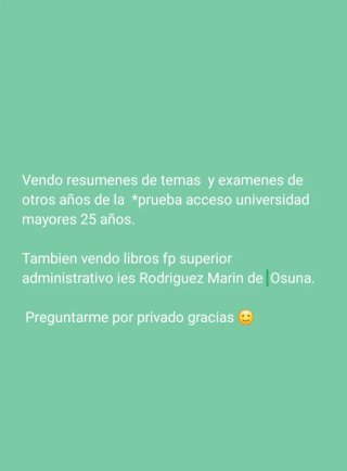 Prueba acceso universidad, fp superior administrat