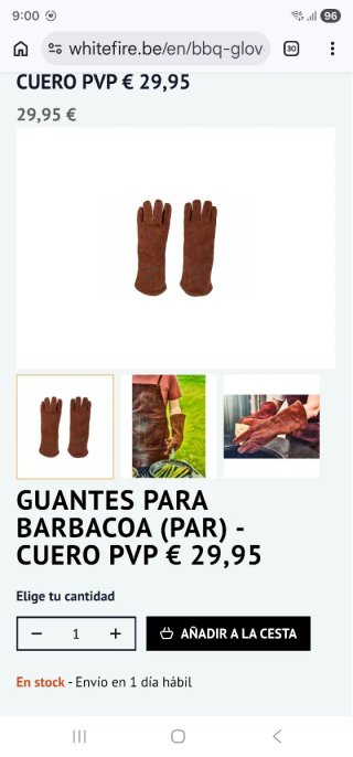 Guantes de cuero para barbacoa